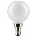 Satco 3 Watt G16.5 LED Lamp, White, Candelabra Base, 90 CRI, 2700K, 120 Volts S21202